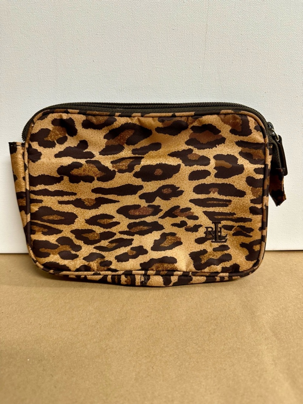 Leopard makeup bag